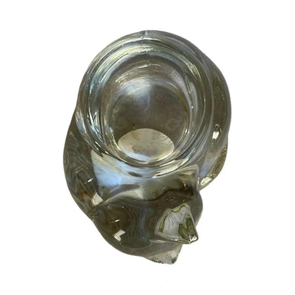 Vintage Indiana Glass Company Cat Votive / Tea Light Holder